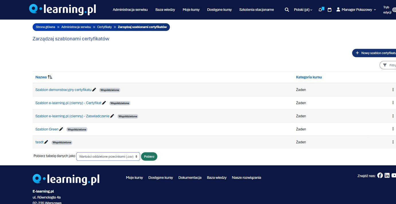 Certyfikaty: własne szablony i automatyczne wystawianie po ukończeniu kursu
